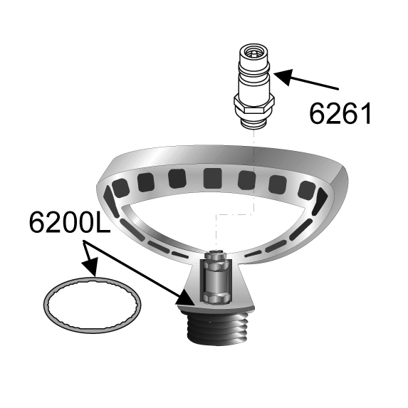 MESTO Druckluft-Füllventil 6bar 6215NB für FERROX/INOX - Steckkupplung, Teilezeichnung