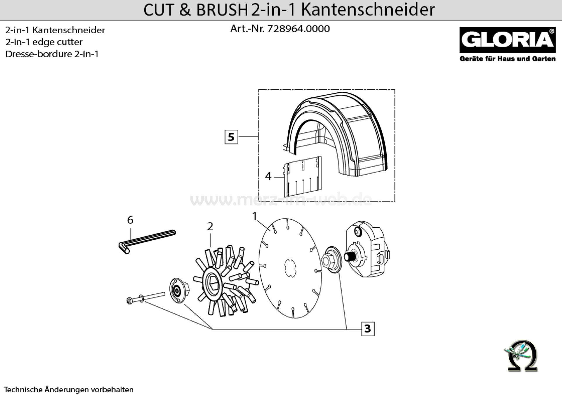 GLORIA Cut & Brush Kantenschneider Bild Nr. 1, GLORIA Cut&Brush Stahlscheibe 551376