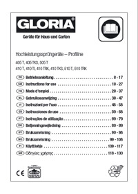 Vorschaubild Bedienungsanleitung Gloria 405 TKS Profiline