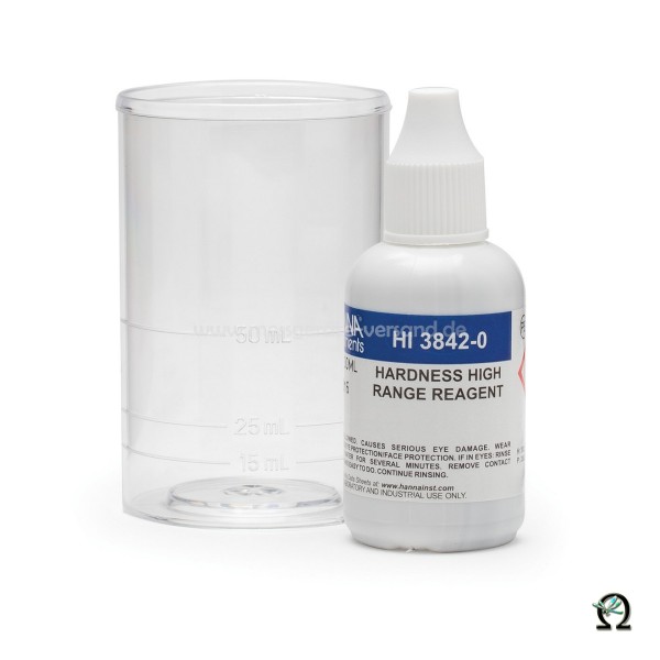 Testkit HI3842 für Gesamthärte 400-3000 mg/l (ppm) 50 Tests