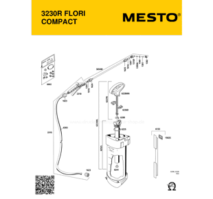 MESTO 3230R, Explosionszeichnung mit Ersatzteilnummern